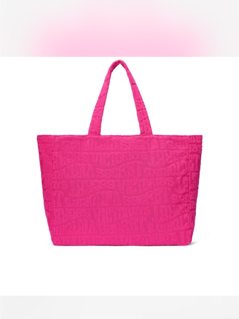 Victoria's Secret Bright Pink Quilted Logo Tote